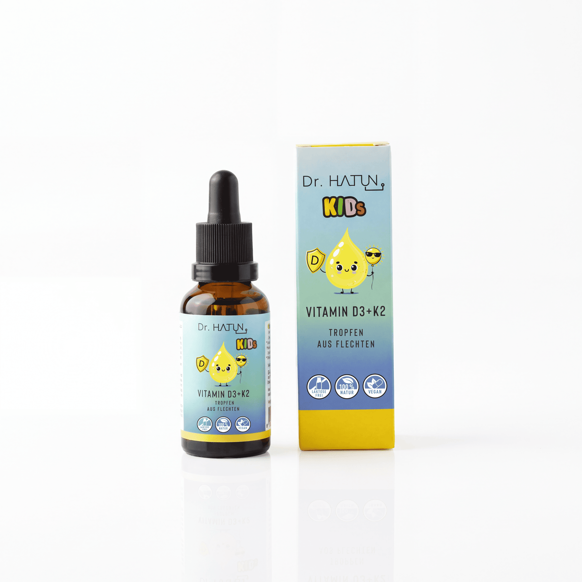 Vitamin D3 + K2 Tropfen Kids aus Flechten mit K2VITAL®, vegan