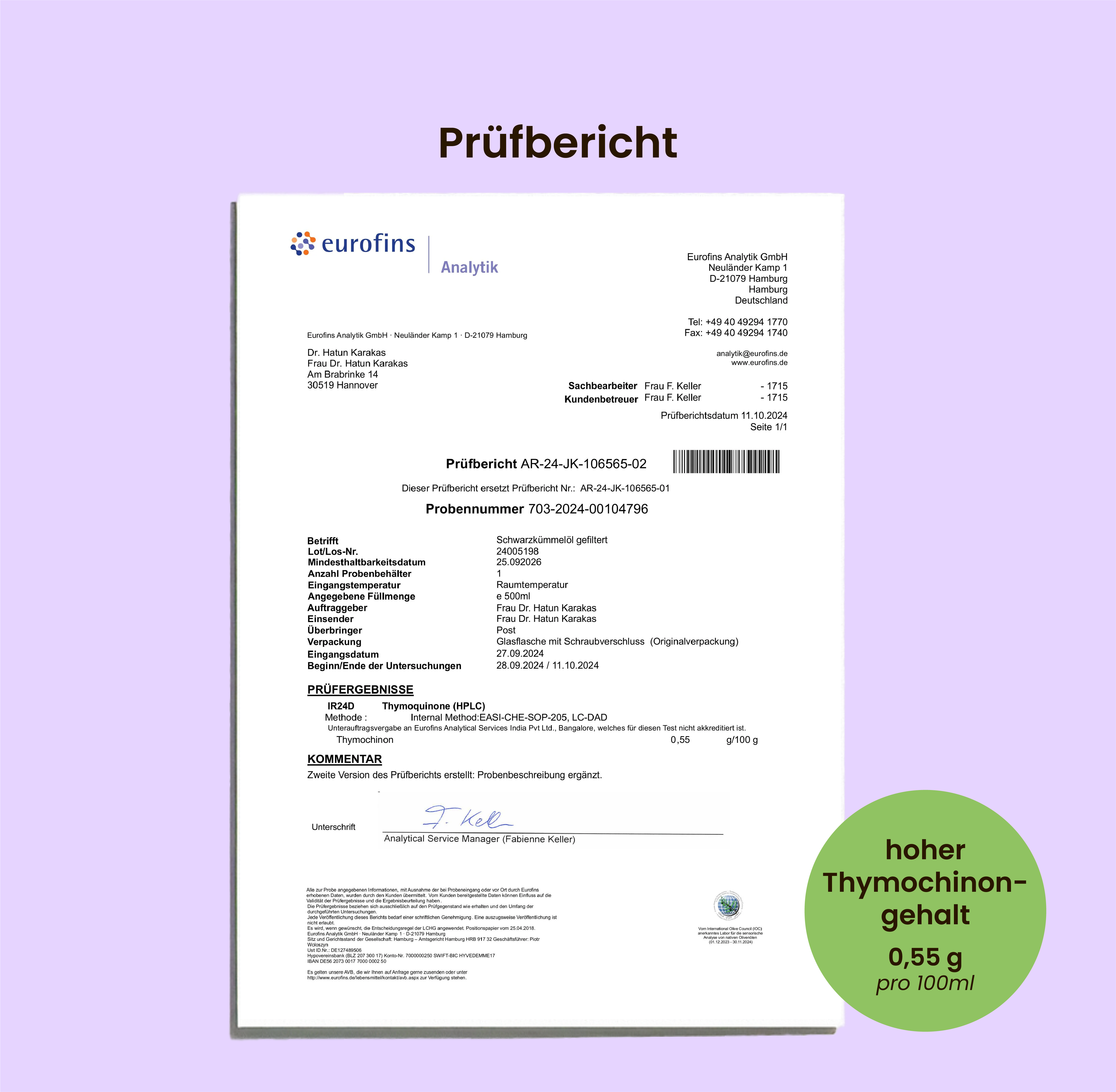 Bio Schwarzkümmelöl gefiltert