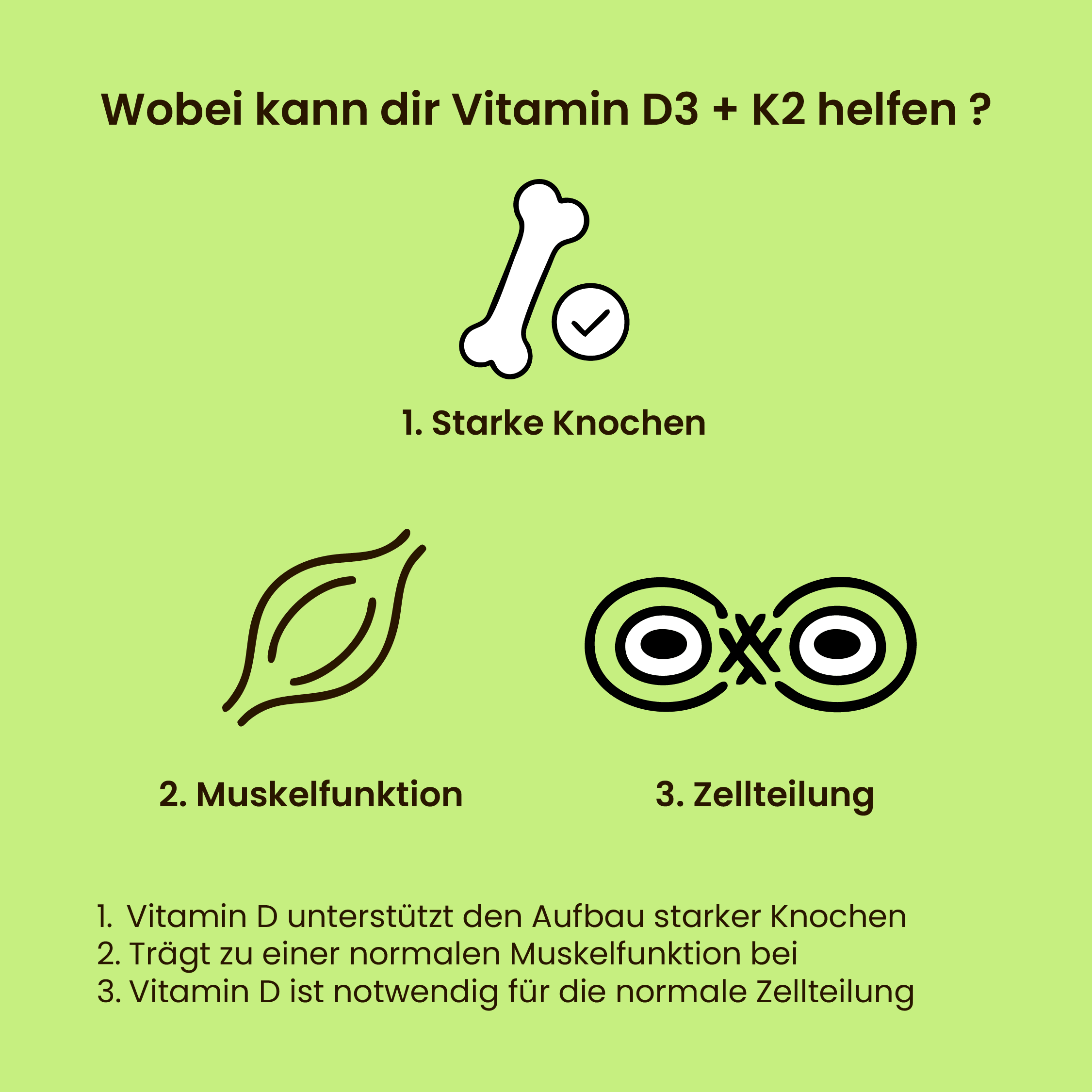 veganes Vitamin D3 + Vitamin K2 (K2VITAL®) Tropfen - aus Flechten